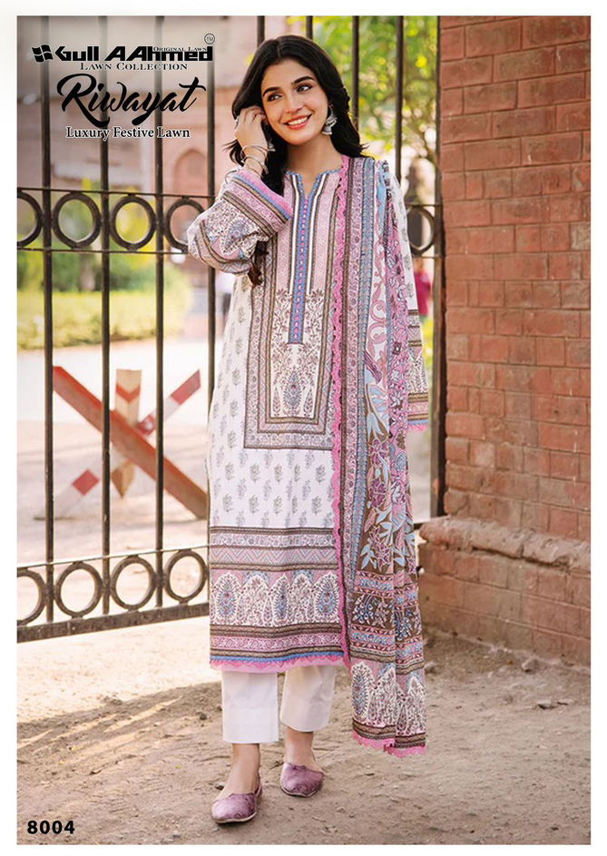 Riwayat Vol 8 By Gull A Ahmed Lawn Cotton Pakistani Dress Material Wholesale Online
